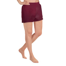 Load image into Gallery viewer, Women&#39;s Athletic Shorts - Black Cherry - Green Cross Clothing,  - Apparel, Clothing, T-shirts, Accessories, Wristbands, Green Cross Clothing - GreenCrossClothing.co, Green Cross Clothing - GreenCrossClothing.co