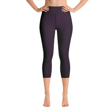 Load image into Gallery viewer, Yoga Capri Leggings - Black Cherry II - Green Cross Clothing,  - Apparel, Clothing, T-shirts, Accessories, Wristbands, Green Cross Clothing - GreenCrossClothing.co, Green Cross Clothing - GreenCrossClothing.co