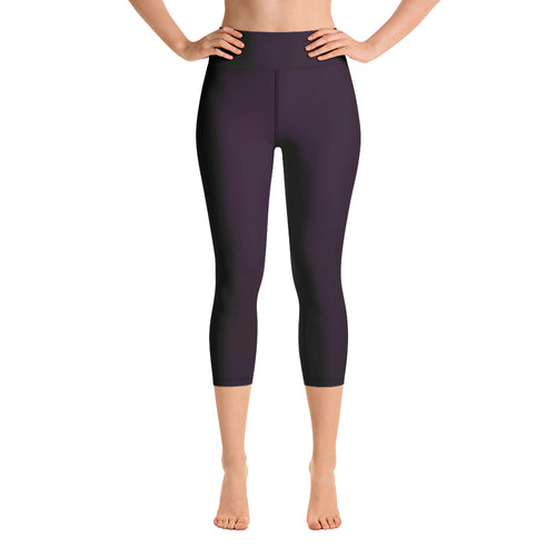 Yoga Capri Leggings - Black Cherry II - Green Cross Clothing,  - Apparel, Clothing, T-shirts, Accessories, Wristbands, Green Cross Clothing - GreenCrossClothing.co, Green Cross Clothing - GreenCrossClothing.co