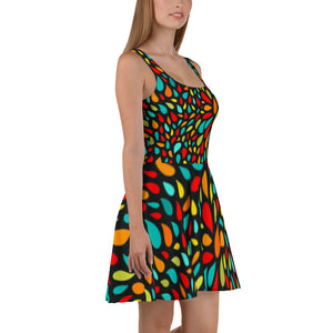 Skater Dress - Colorful Drops - Green Cross Clothing,  - Apparel, Clothing, T-shirts, Accessories, Wristbands, Green Cross Clothing - GreenCrossClothing.co, Green Cross Clothing - GreenCrossClothing.co