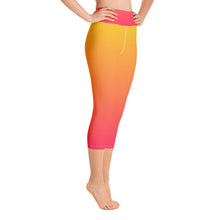 Load image into Gallery viewer, Yoga Capri Leggings - Yellow &amp; Red Raspberry - Green Cross Clothing,  - Apparel, Clothing, T-shirts, Accessories, Wristbands, Green Cross Clothing - GreenCrossClothing.co, Green Cross Clothing - GreenCrossClothing.co