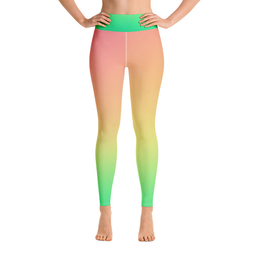 Yoga Leggings - Fresh Melon - Green Cross Clothing,  - Apparel, Clothing, T-shirts, Accessories, Wristbands, Green Cross Clothing - GreenCrossClothing.co, Green Cross Clothing - GreenCrossClothing.co