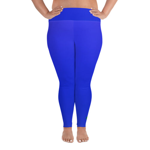 Plus Size Leggings - Earth Blue - Green Cross Clothing,  - Apparel, Clothing, T-shirts, Accessories, Wristbands, Green Cross Clothing - GreenCrossClothing.co, Green Cross Clothing - GreenCrossClothing.co