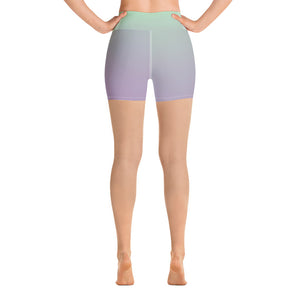 Yoga Shorts - Lilac & Mint - Green Cross Clothing,  - Apparel, Clothing, T-shirts, Accessories, Wristbands, Green Cross Clothing - GreenCrossClothing.co, Green Cross Clothing - GreenCrossClothing.co