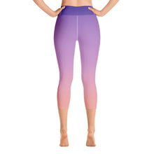 Load image into Gallery viewer, Yoga Capri Leggings - Purple &amp; Peach - Green Cross Clothing,  - Apparel, Clothing, T-shirts, Accessories, Wristbands, Green Cross Clothing - GreenCrossClothing.co, Green Cross Clothing - GreenCrossClothing.co