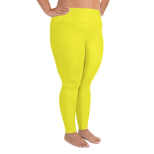 Load image into Gallery viewer, Plus Size Leggings - Meyer Lemon - Green Cross Clothing,  - Apparel, Clothing, T-shirts, Accessories, Wristbands, Green Cross Clothing - GreenCrossClothing.co, Green Cross Clothing - GreenCrossClothing.co
