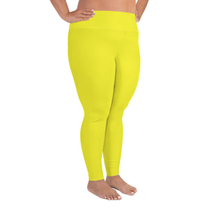 Plus Size Leggings - Meyer Lemon - Green Cross Clothing,  - Apparel, Clothing, T-shirts, Accessories, Wristbands, Green Cross Clothing - GreenCrossClothing.co, Green Cross Clothing - GreenCrossClothing.co
