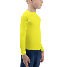Load image into Gallery viewer, Kids Boys&#39; Sun &amp; Rash Guard - Meyer Lemon - Green Cross Clothing,  - Apparel, Clothing, T-shirts, Accessories, Wristbands, Green Cross Clothing - GreenCrossClothing.co, Green Cross Clothing - GreenCrossClothing.co