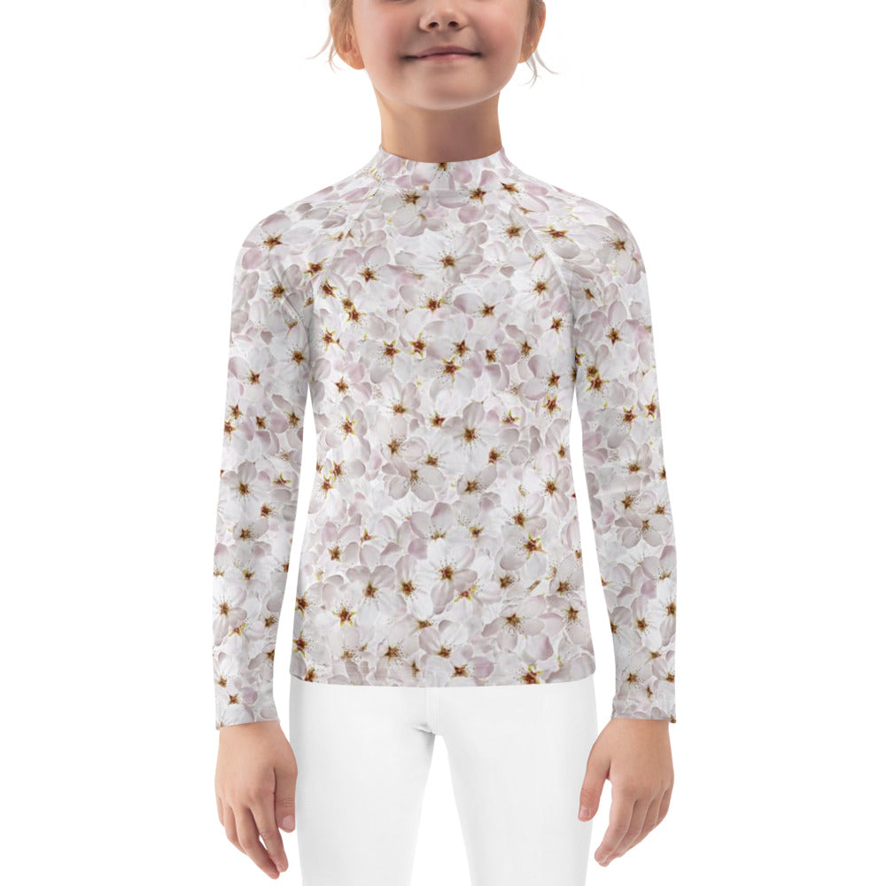 Kids Girls' Sun & Rash Guard - Cherry Blossoms - Green Cross Clothing,  - Apparel, Clothing, T-shirts, Accessories, Wristbands, Green Cross Clothing - GreenCrossClothing.co, Green Cross Clothing - GreenCrossClothing.co