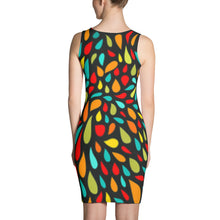 Load image into Gallery viewer, Fitted Dress - Colorful Drops - Green Cross Clothing,  - Apparel, Clothing, T-shirts, Accessories, Wristbands, Green Cross Clothing - GreenCrossClothing.co, Green Cross Clothing - GreenCrossClothing.co