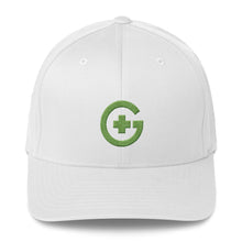 Load image into Gallery viewer, Embroidered Premium FlexFit Cap - Green Cross - Green Cross Clothing, Green Cross Hat - Apparel, Clothing, T-shirts, Accessories, Wristbands, Green Cross Clothing - GreenCrossClothing.co, Green Cross Clothing - GreenCrossClothing.co