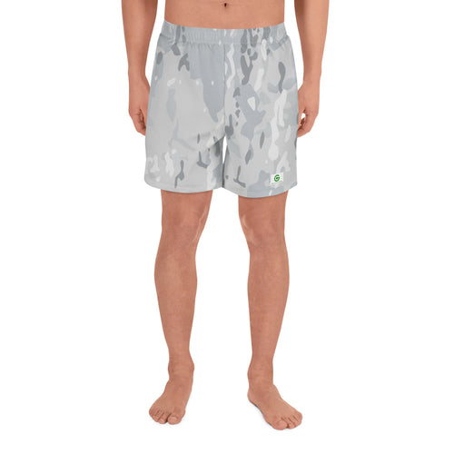 Men's Athletic Shorts - Grey Camo - Green Cross Clothing,  - Apparel, Clothing, T-shirts, Accessories, Wristbands, Green Cross Clothing - GreenCrossClothing.co, Green Cross Clothing - GreenCrossClothing.co