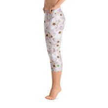 Load image into Gallery viewer, Capri Leggings - Cherry Blossoms - Green Cross Clothing,  - Apparel, Clothing, T-shirts, Accessories, Wristbands, Green Cross Clothing - GreenCrossClothing.co, Green Cross Clothing - GreenCrossClothing.co