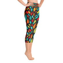 Load image into Gallery viewer, Yoga Capri Leggings - Colorful Drops - Green Cross Clothing,  - Apparel, Clothing, T-shirts, Accessories, Wristbands, Green Cross Clothing - GreenCrossClothing.co, Green Cross Clothing - GreenCrossClothing.co