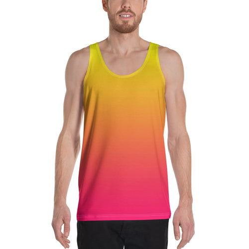 Men's Tank Top - Yellow & Red Raspberry - Green Cross Clothing,  - Apparel, Clothing, T-shirts, Accessories, Wristbands, Green Cross Clothing - GreenCrossClothing.co, Green Cross Clothing - GreenCrossClothing.co