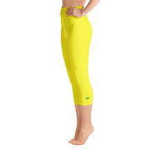 Load image into Gallery viewer, Yoga Capri Leggings - Meyer Lemon - Green Cross Clothing,  - Apparel, Clothing, T-shirts, Accessories, Wristbands, Green Cross Clothing - GreenCrossClothing.co, Green Cross Clothing - GreenCrossClothing.co