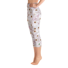 Load image into Gallery viewer, Yoga Capri Leggings - Cherry Blossoms - Green Cross Clothing,  - Apparel, Clothing, T-shirts, Accessories, Wristbands, Green Cross Clothing - GreenCrossClothing.co, Green Cross Clothing - GreenCrossClothing.co