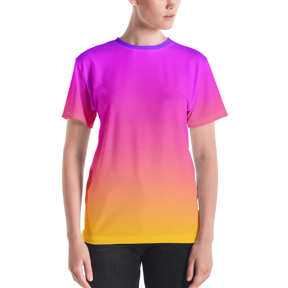 Women's T-shirt - Magenta & Yellow - Green Cross Clothing,  - Apparel, Clothing, T-shirts, Accessories, Wristbands, Green Cross Clothing - GreenCrossClothing.co, Green Cross Clothing - GreenCrossClothing.co