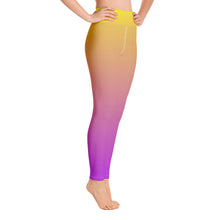 Load image into Gallery viewer, Yoga Leggings - Purple &amp; Yellow - Green Cross Clothing,  - Apparel, Clothing, T-shirts, Accessories, Wristbands, Green Cross Clothing - GreenCrossClothing.co, Green Cross Clothing - GreenCrossClothing.co
