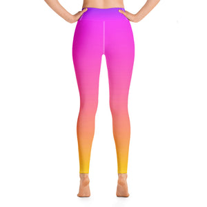Yoga Leggings - Magenta & Yellow - Green Cross Clothing,  - Apparel, Clothing, T-shirts, Accessories, Wristbands, Green Cross Clothing - GreenCrossClothing.co, Green Cross Clothing - GreenCrossClothing.co