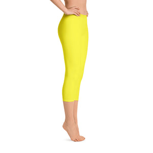 Capri Leggings - Meyer Lemon - Green Cross Clothing,  - Apparel, Clothing, T-shirts, Accessories, Wristbands, Green Cross Clothing - GreenCrossClothing.co, Green Cross Clothing - GreenCrossClothing.co