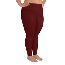 Load image into Gallery viewer, Plus Size Leggings - Pomegranate II - Green Cross Clothing,  - Apparel, Clothing, T-shirts, Accessories, Wristbands, Green Cross Clothing - GreenCrossClothing.co, Green Cross Clothing - GreenCrossClothing.co