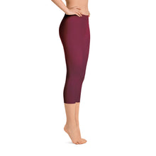 Load image into Gallery viewer, Capri Leggings - Black Cherry - Green Cross Clothing,  - Apparel, Clothing, T-shirts, Accessories, Wristbands, Green Cross Clothing - GreenCrossClothing.co, Green Cross Clothing - GreenCrossClothing.co