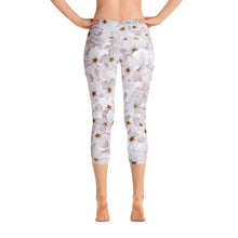 Load image into Gallery viewer, Capri Leggings - Cherry Blossoms - Green Cross Clothing,  - Apparel, Clothing, T-shirts, Accessories, Wristbands, Green Cross Clothing - GreenCrossClothing.co, Green Cross Clothing - GreenCrossClothing.co