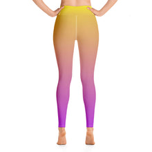 Load image into Gallery viewer, Yoga Leggings - Purple &amp; Yellow - Green Cross Clothing,  - Apparel, Clothing, T-shirts, Accessories, Wristbands, Green Cross Clothing - GreenCrossClothing.co, Green Cross Clothing - GreenCrossClothing.co