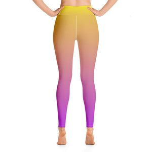 Yoga Leggings - Purple & Yellow - Green Cross Clothing,  - Apparel, Clothing, T-shirts, Accessories, Wristbands, Green Cross Clothing - GreenCrossClothing.co, Green Cross Clothing - GreenCrossClothing.co