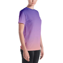 Load image into Gallery viewer, Women&#39;s T-shirt - Purple &amp; Peach - Green Cross Clothing,  - Apparel, Clothing, T-shirts, Accessories, Wristbands, Green Cross Clothing - GreenCrossClothing.co, Green Cross Clothing - GreenCrossClothing.co