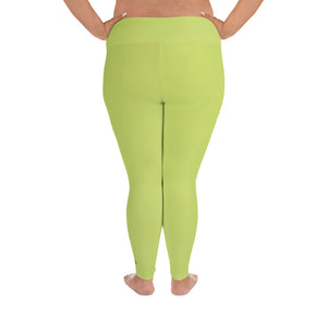 Plus Size Leggings - Key Lime - Green Cross Clothing,  - Apparel, Clothing, T-shirts, Accessories, Wristbands, Green Cross Clothing - GreenCrossClothing.co, Green Cross Clothing - GreenCrossClothing.co