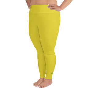 Plus Size Leggings - Meyer Lemon II - Green Cross Clothing,  - Apparel, Clothing, T-shirts, Accessories, Wristbands, Green Cross Clothing - GreenCrossClothing.co, Green Cross Clothing - GreenCrossClothing.co