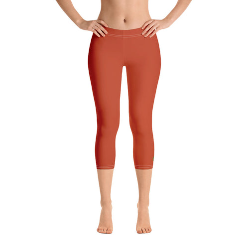 Capri Leggings - Blood Orange - Green Cross Clothing,  - Apparel, Clothing, T-shirts, Accessories, Wristbands, Green Cross Clothing - GreenCrossClothing.co, Green Cross Clothing - GreenCrossClothing.co