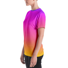 Load image into Gallery viewer, Women&#39;s T-shirt - Magenta &amp; Yellow - Green Cross Clothing,  - Apparel, Clothing, T-shirts, Accessories, Wristbands, Green Cross Clothing - GreenCrossClothing.co, Green Cross Clothing - GreenCrossClothing.co