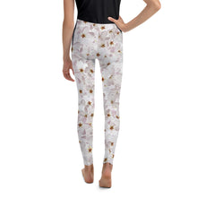 Load image into Gallery viewer, Youth Leggings - Cherry Blossoms - Green Cross Clothing,  - Apparel, Clothing, T-shirts, Accessories, Wristbands, Green Cross Clothing - GreenCrossClothing.co, Green Cross Clothing - GreenCrossClothing.co