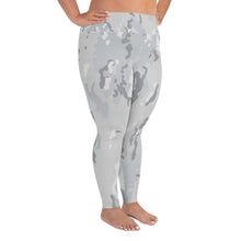 Load image into Gallery viewer, Plus Size Leggings - Grey Camo - Green Cross Clothing,  - Apparel, Clothing, T-shirts, Accessories, Wristbands, Green Cross Clothing - GreenCrossClothing.co, Green Cross Clothing - GreenCrossClothing.co