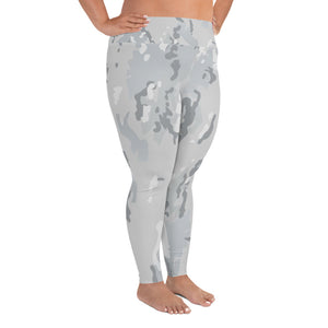 Plus Size Leggings - Grey Camo - Green Cross Clothing,  - Apparel, Clothing, T-shirts, Accessories, Wristbands, Green Cross Clothing - GreenCrossClothing.co, Green Cross Clothing - GreenCrossClothing.co