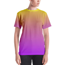 Load image into Gallery viewer, Women&#39;s T-shirt - Yellow &amp; Purple - Green Cross Clothing,  - Apparel, Clothing, T-shirts, Accessories, Wristbands, Green Cross Clothing - GreenCrossClothing.co, Green Cross Clothing - GreenCrossClothing.co