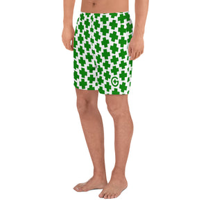 Men's Athletic Shorts - Green Cross - Green Cross Clothing, Men's Shorts - Apparel, Clothing, T-shirts, Accessories, Wristbands, Green Cross Clothing - GreenCrossClothing.co, Green Cross Clothing - GreenCrossClothing.co