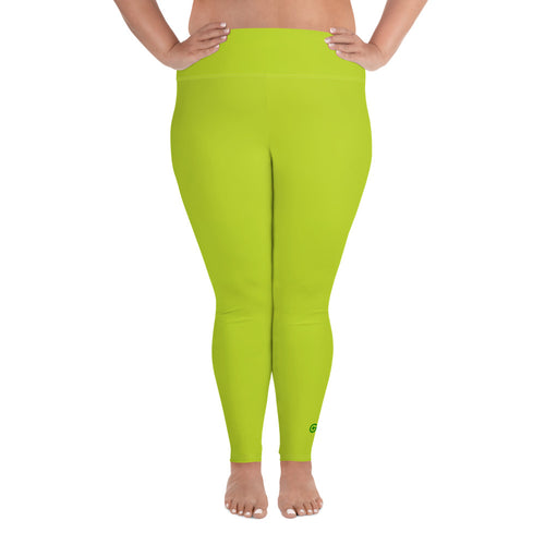 Plus Size Leggings - Kiwi - Green Cross Clothing,  - Apparel, Clothing, T-shirts, Accessories, Wristbands, Green Cross Clothing - GreenCrossClothing.co, Green Cross Clothing - GreenCrossClothing.co