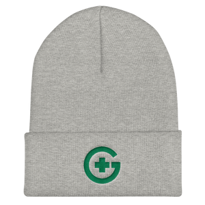 Embroidered Cuffed Beanie - Green Cross - Green Cross Clothing, Green Cross Beanie - Apparel, Clothing, T-shirts, Accessories, Wristbands, Green Cross Clothing - GreenCrossClothing.co, Green Cross Clothing - GreenCrossClothing.co