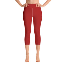 Load image into Gallery viewer, Yoga Capri Leggings - Pomegranate - Green Cross Clothing,  - Apparel, Clothing, T-shirts, Accessories, Wristbands, Green Cross Clothing - GreenCrossClothing.co, Green Cross Clothing - GreenCrossClothing.co