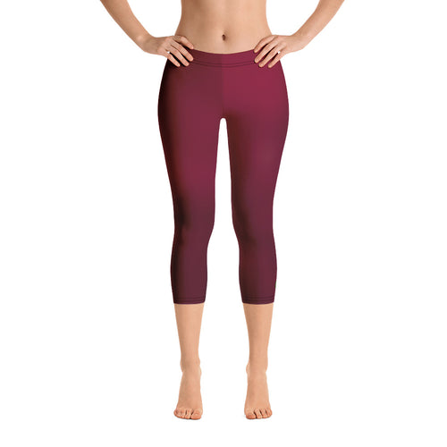 Capri Leggings - Black Cherry - Green Cross Clothing,  - Apparel, Clothing, T-shirts, Accessories, Wristbands, Green Cross Clothing - GreenCrossClothing.co, Green Cross Clothing - GreenCrossClothing.co