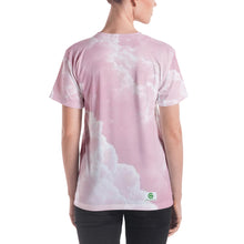 Load image into Gallery viewer, Women&#39;s T-shirt - Pink Clouds - Green Cross Clothing,  - Apparel, Clothing, T-shirts, Accessories, Wristbands, Green Cross Clothing - GreenCrossClothing.co, Green Cross Clothing - GreenCrossClothing.co