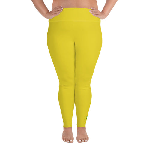 Plus Size Leggings - Meyer Lemon II - Green Cross Clothing,  - Apparel, Clothing, T-shirts, Accessories, Wristbands, Green Cross Clothing - GreenCrossClothing.co, Green Cross Clothing - GreenCrossClothing.co