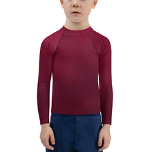 Load image into Gallery viewer, Kids Boys&#39; Sun &amp; Rash Guard - Black Cherry - Green Cross Clothing,  - Apparel, Clothing, T-shirts, Accessories, Wristbands, Green Cross Clothing - GreenCrossClothing.co, Green Cross Clothing - GreenCrossClothing.co