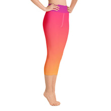 Load image into Gallery viewer, Yoga Capri Leggings - Sunrise - Green Cross Clothing,  - Apparel, Clothing, T-shirts, Accessories, Wristbands, Green Cross Clothing - GreenCrossClothing.co, Green Cross Clothing - GreenCrossClothing.co