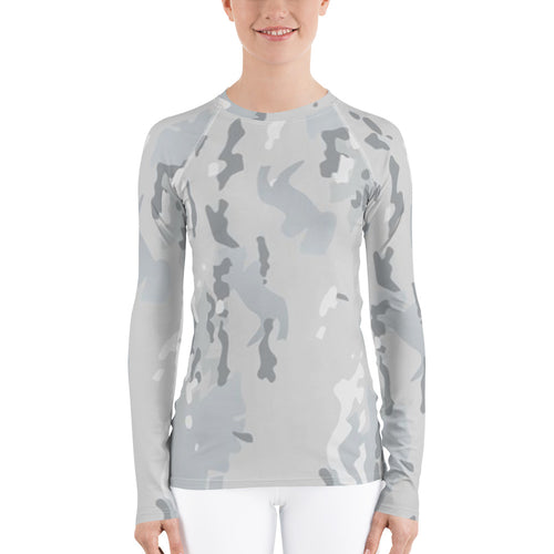 Women's Sun & Rash Guard - Grey Camo - Green Cross Clothing,  - Apparel, Clothing, T-shirts, Accessories, Wristbands, Green Cross Clothing - GreenCrossClothing.co, Green Cross Clothing - GreenCrossClothing.co