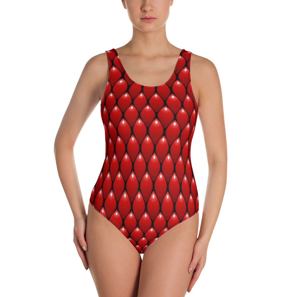 One-Piece Swimsuit - Red Dragon - Green Cross Clothing,  - Apparel, Clothing, T-shirts, Accessories, Wristbands, Green Cross Clothing - GreenCrossClothing.co, Green Cross Clothing - GreenCrossClothing.co